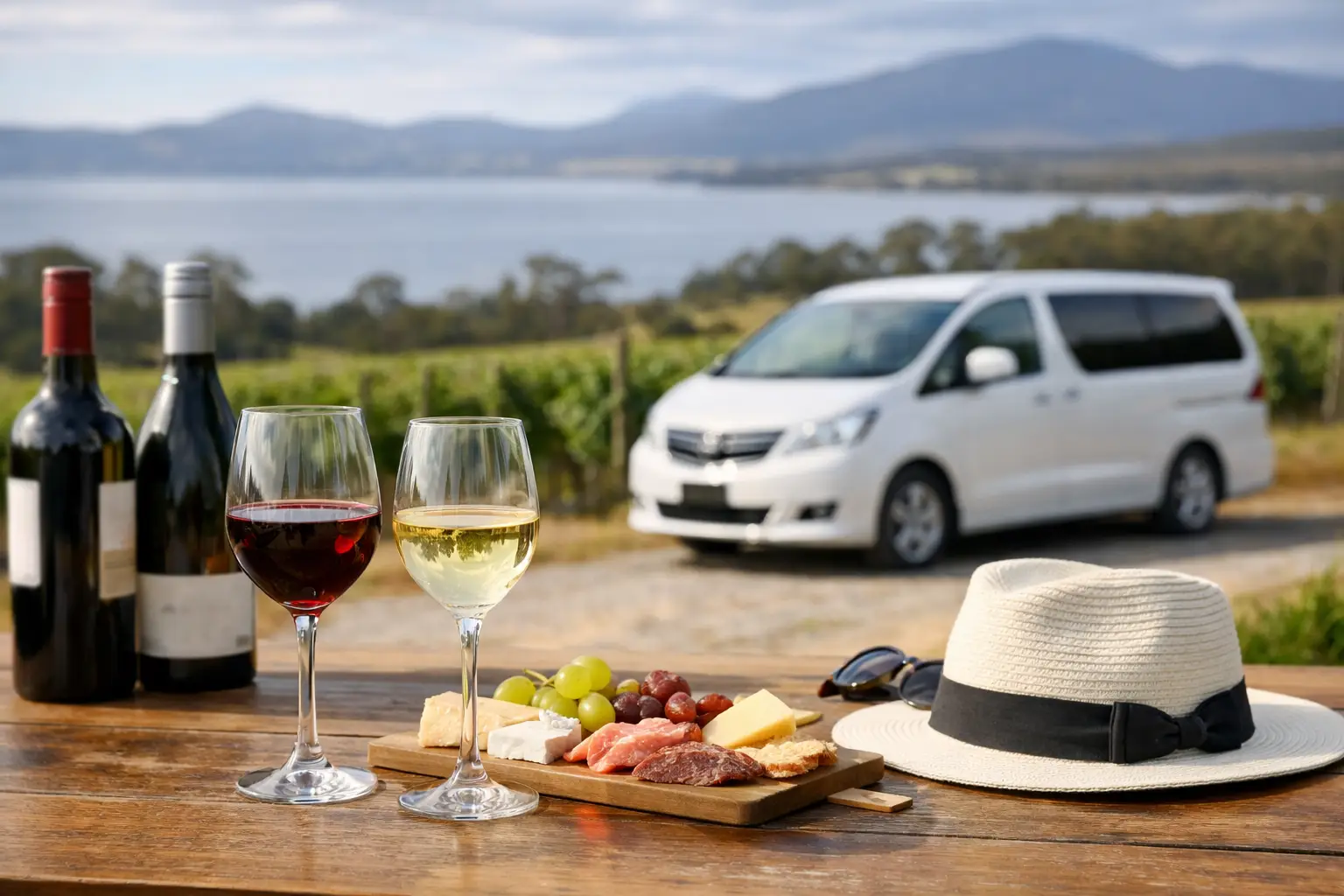 A Luxury Wine Day Tour Example in Tasmania